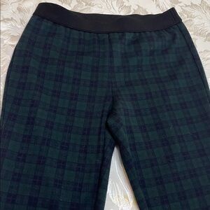 Talbots Black and Green Plaid pants , size 2P